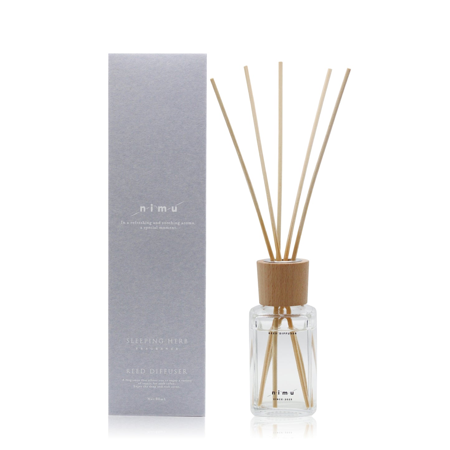 nimu 天然精油ブレンド リードディフューザー 90ml|ルームフレグランス・室内用芳香剤