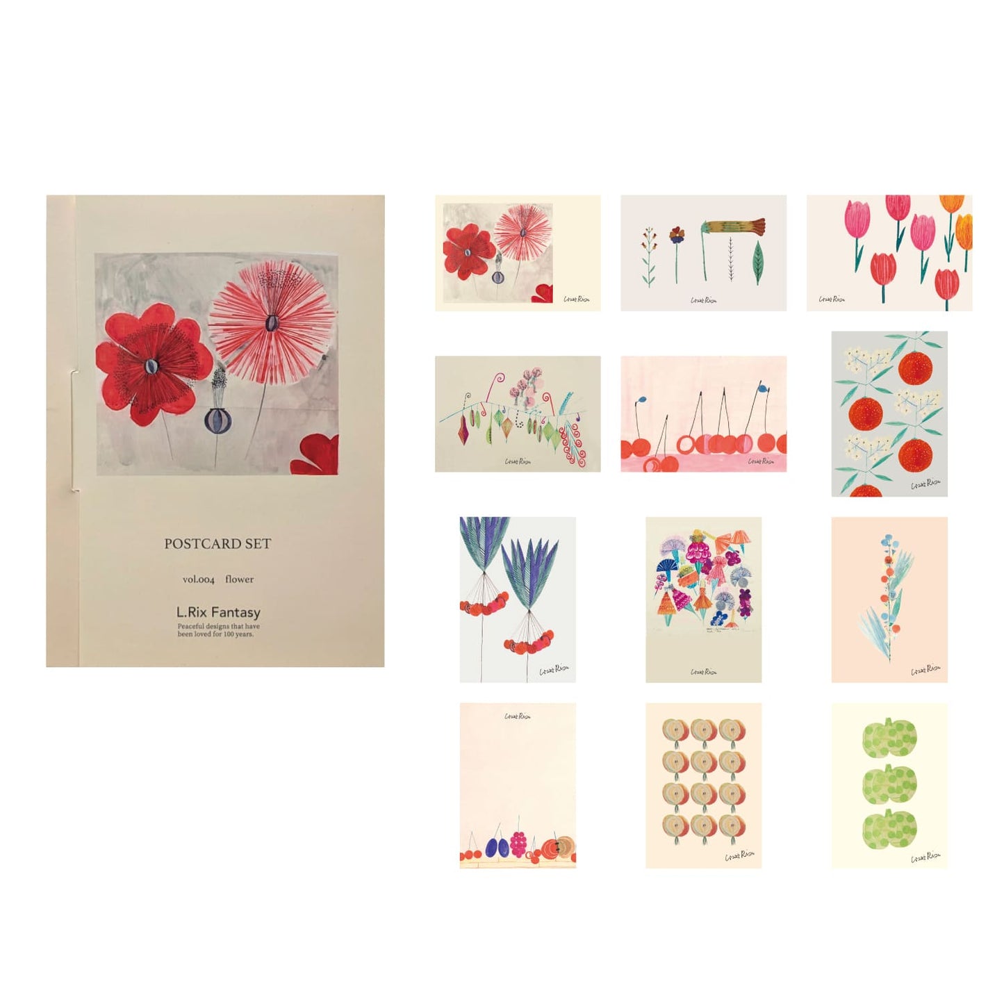 上野リチ ポストカードセット|デッサン作品 4種12枚 L.Rix Fantasy