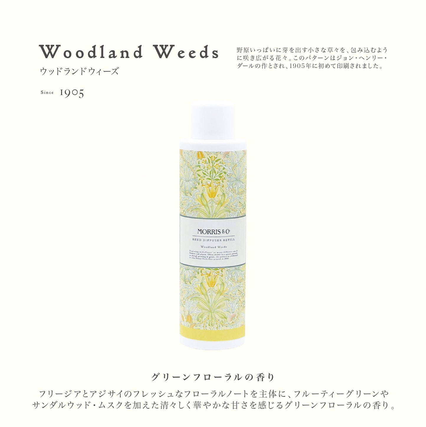 MORRIS & Co. リードディフューザー レフィル 150ml｜詰め替え用