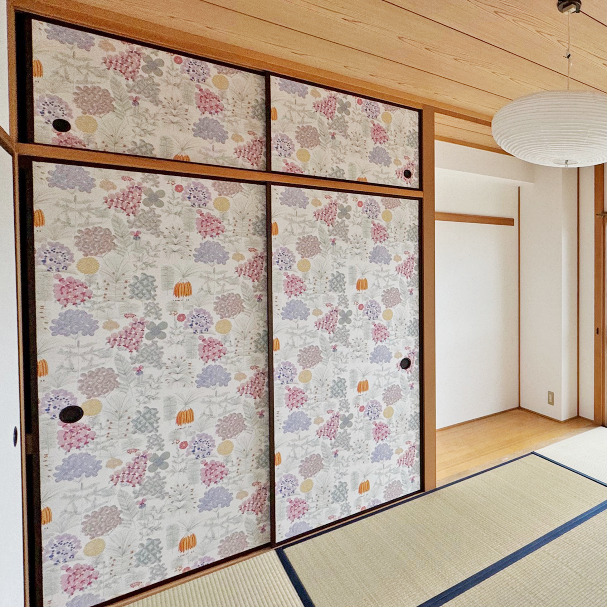 上野リチ|襖紙 2枚セット|DIYふすま張替え|和室インテリア (受注 上野リチ|襖紙 2枚セット|DIYふすま張替え|和室インテリア (受注