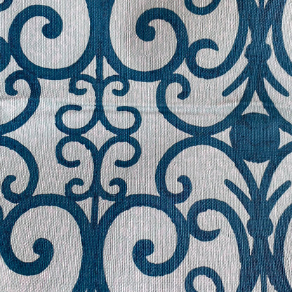 《アウトレットセール》【Linden】ハレルヤシール壁紙 (パピヨンフェンス ブルー)DIY 壁紙 リメイク