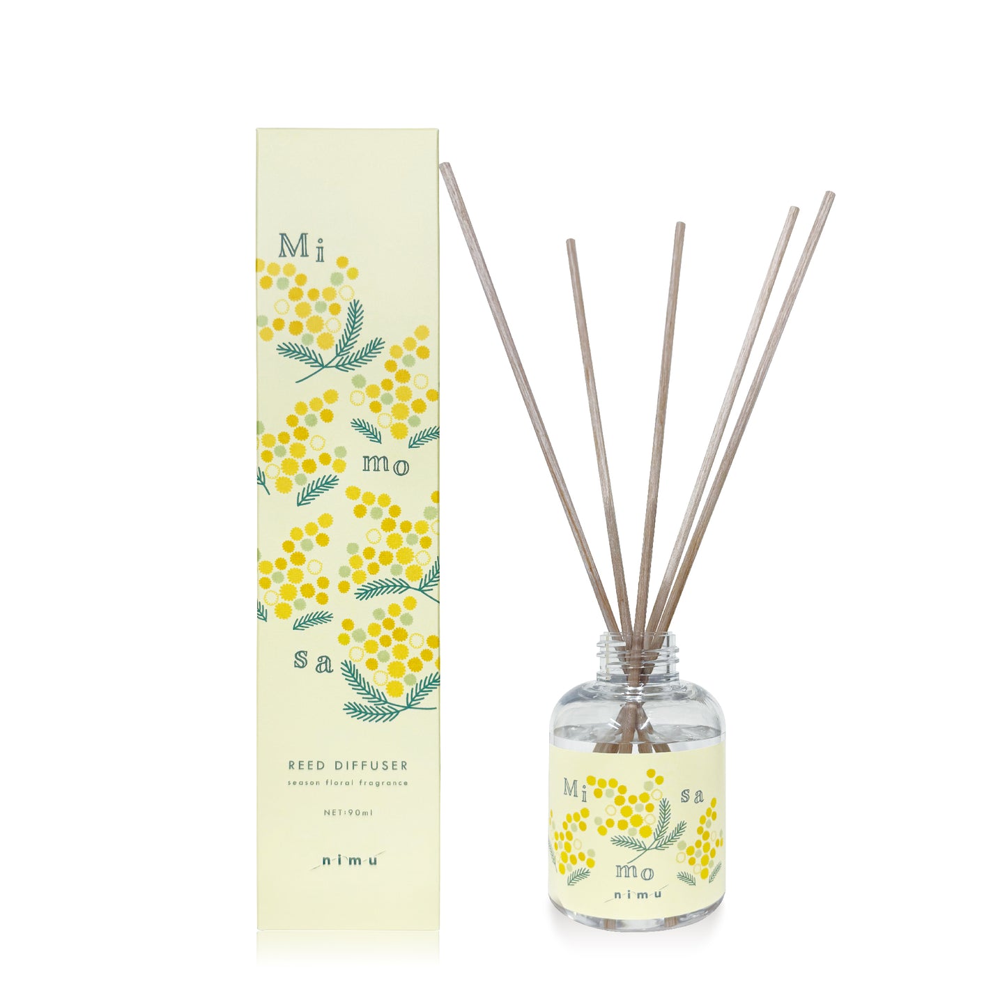 《春の季節限定商品》リードディフューザー 90ml｜ルームフレグランス（桜・ミモザ・桃花)nimu