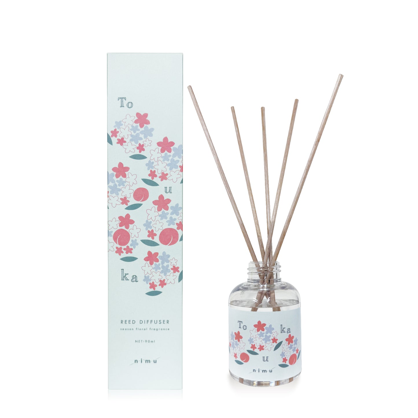 《春の季節限定商品》リードディフューザー 90ml｜ルームフレグランス（桜・ミモザ・桃花)nimu