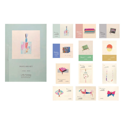 上野リチ ポストカードセット｜デッサン作品 4種12枚 L.Rix Fantasy