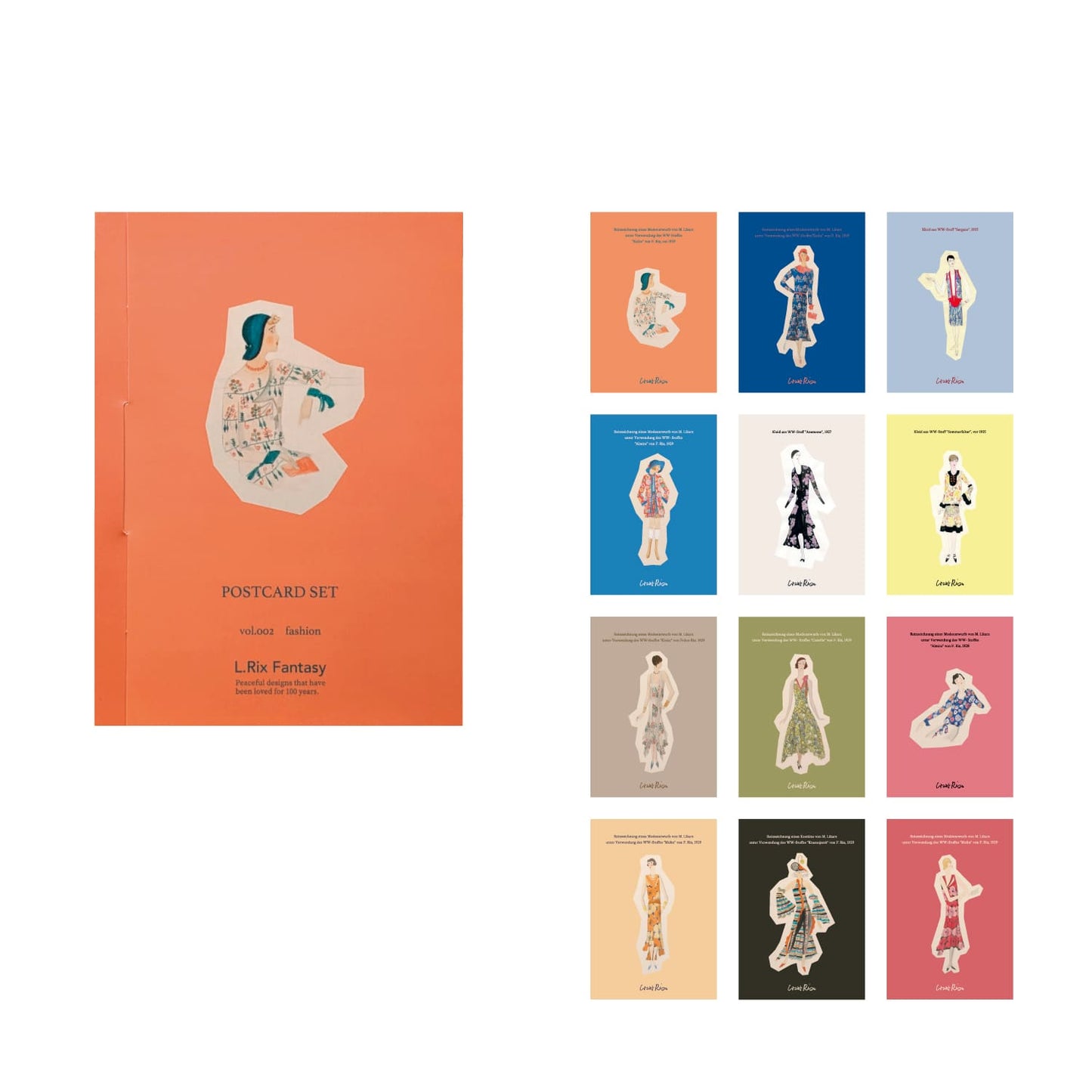 上野リチ ポストカードセット｜デッサン作品 4種12枚 L.Rix Fantasy