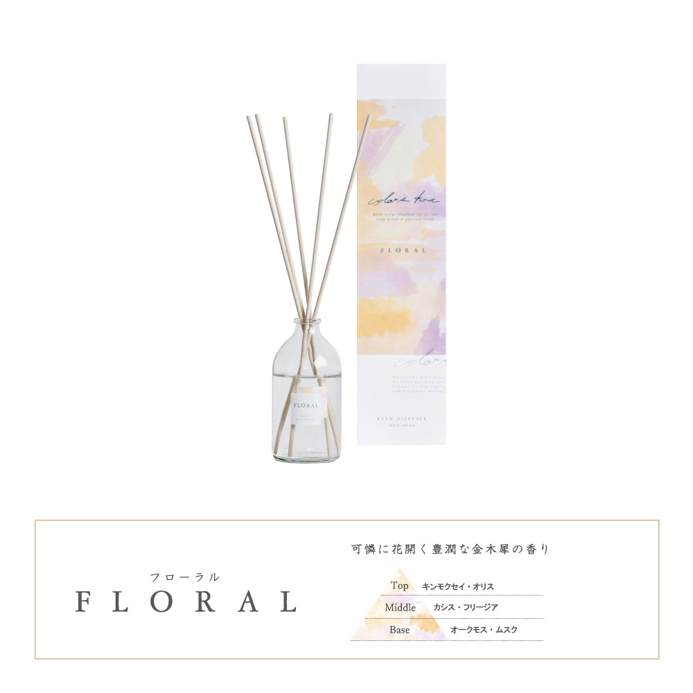 カラーズノット color’s knot リードディフューザー 90ml ルームフレグランス ルームディフューザー 芳香剤 (フローラル)