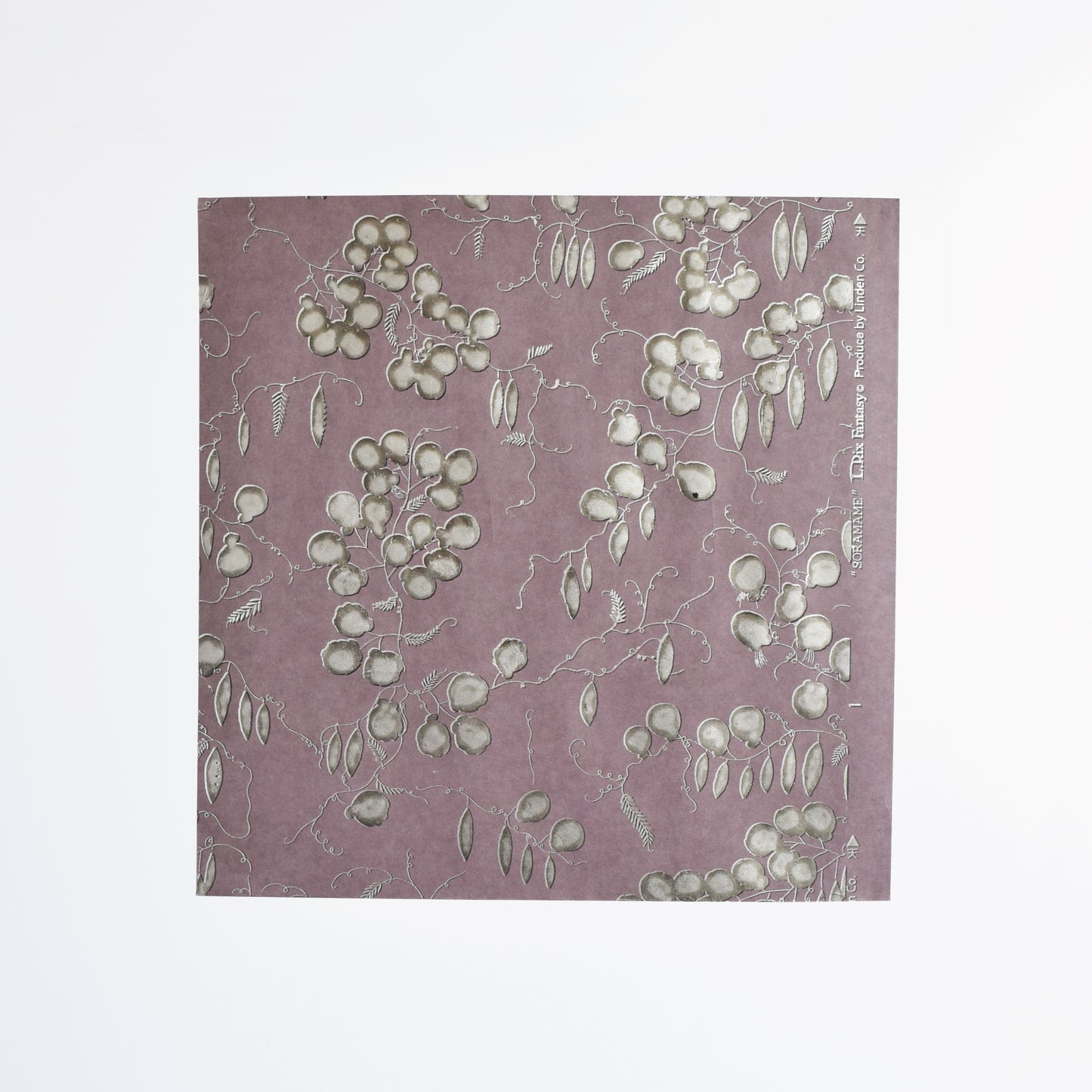 上野リチ｜越前和紙 箔印刷 壁紙 1m｜そらまめ｜和紙インテリア L.Rix Fantasy