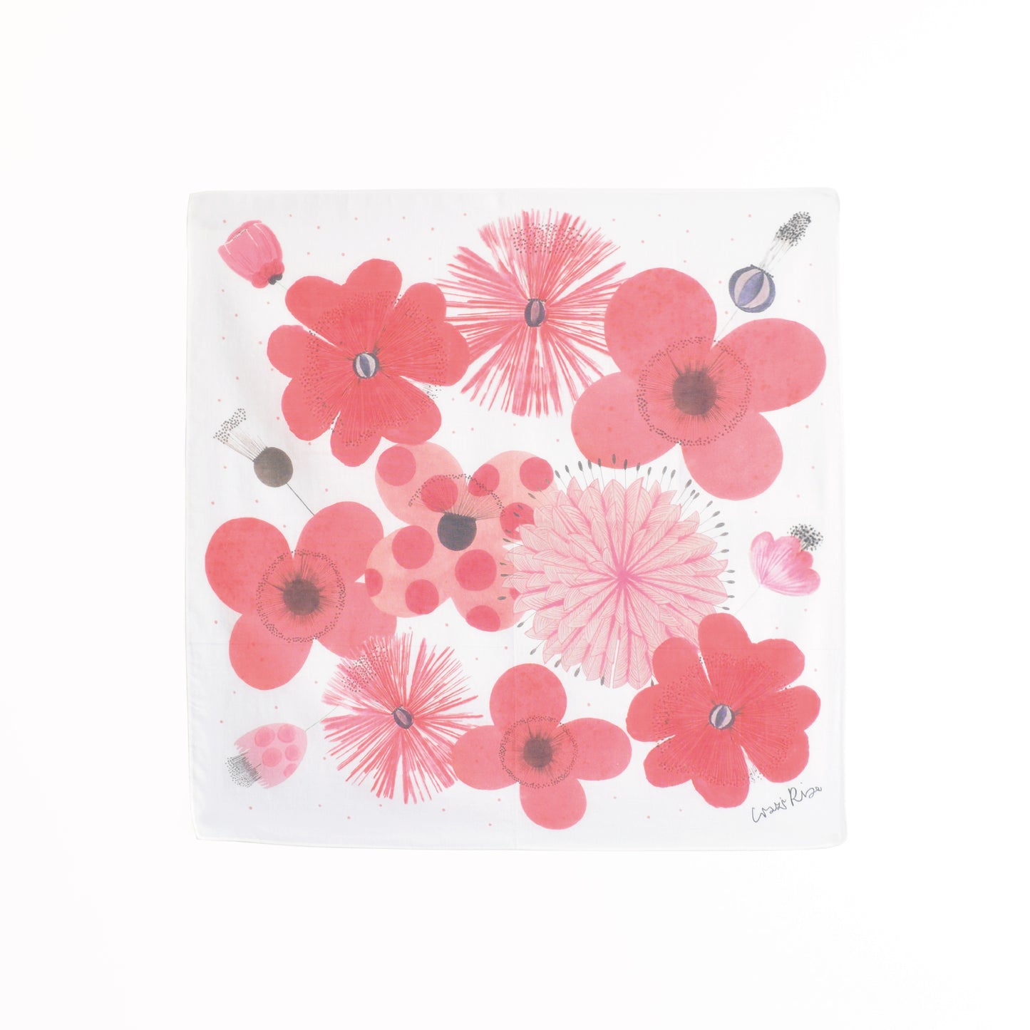 上野リチ ハンカチ 55cm 大判｜日本製 綿100% おしゃれ プチギフト 母の日 ギフト L.Rix Fantasy