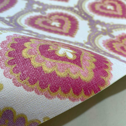 【Linden】ハレルヤシール壁紙 《ハートダマスク》DIY 壁紙 リメイク