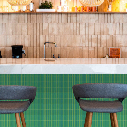 【Linden】ハレルヤシール壁紙 《チェックストライプ グリーン》DIY 壁紙 リメイク